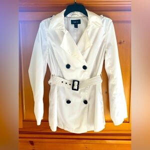 Style & Co. Women's White Trench Coat